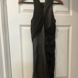 Alexander Wang Lambskin Leather combo dress Size 2 MSRP $1200 Limited Edition